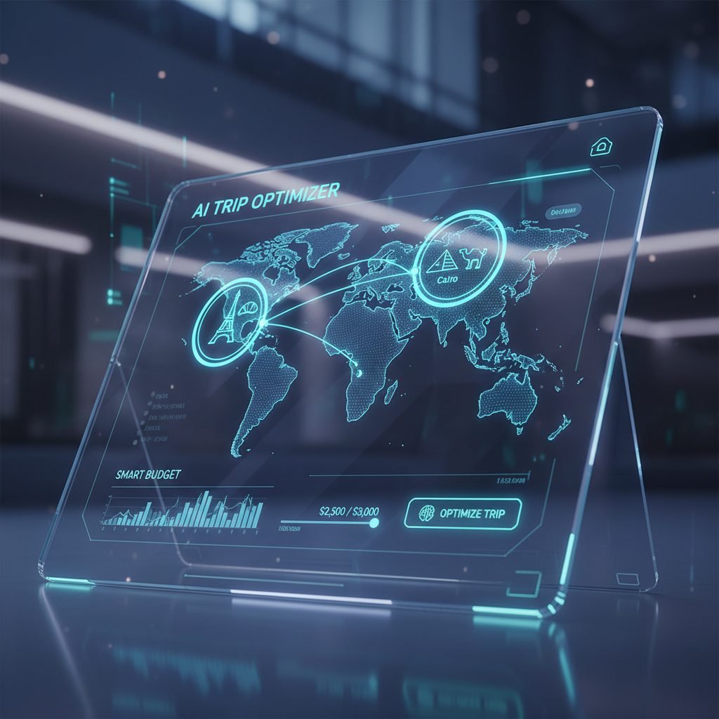 AI Trip Optimizer on a tablet