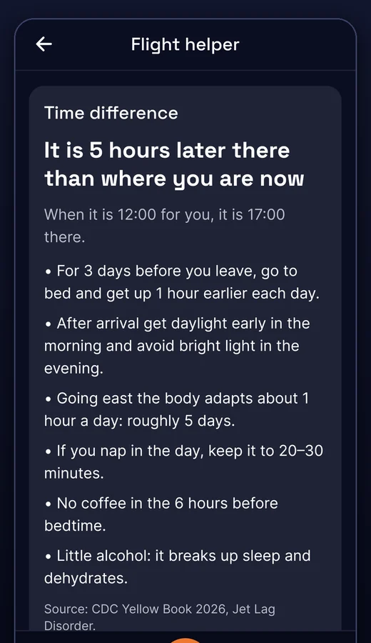 Jet lag plan: it is 5 hours later in Bangkok, with tips for before and after the flight